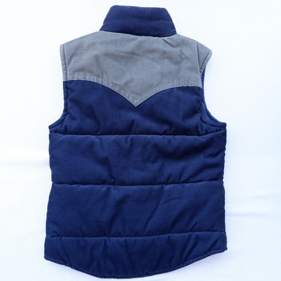 True Religion Carter Vest Jacket Mens Medium Navy Blue Gray Corduroy - Picture 8 of 9